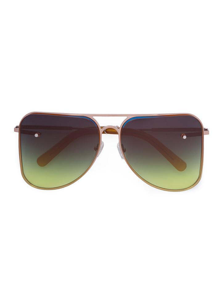 Fakbyfak - Fakbyfak X Manish Arora Sunglasses - Women - Acetate/metal - One Size, Green, Acetate/metal