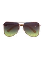 Fakbyfak - Fakbyfak X Manish Arora Sunglasses - Women - Acetate/metal - One Size, Green, Acetate/metal