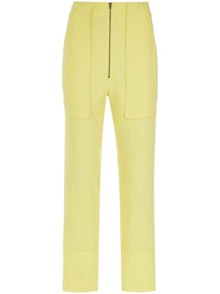 Olympiah Straight Leg Trousers - Yellow