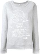 Closed Doodle Print Sweatshirt, Women's, Size: Medium, Grey, Cotton