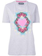 House Of Holland Printed T-shirt, Women's, Size: 12, Grey, Cotton