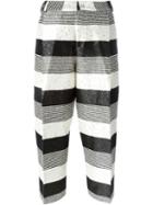 Pt01 Striped Sequin Trousers