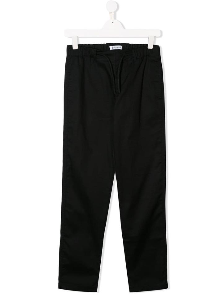 Dondup Kids Drawstring-waist Trousers - Black