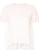 Onefifteen Broderie Anglaise Panel Top - Pink