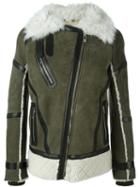 Belstaff 'boulder' Shearling Jacket, Women's, Size: 42, Green, Sheep Skin/shearling/lamb Fur/leather