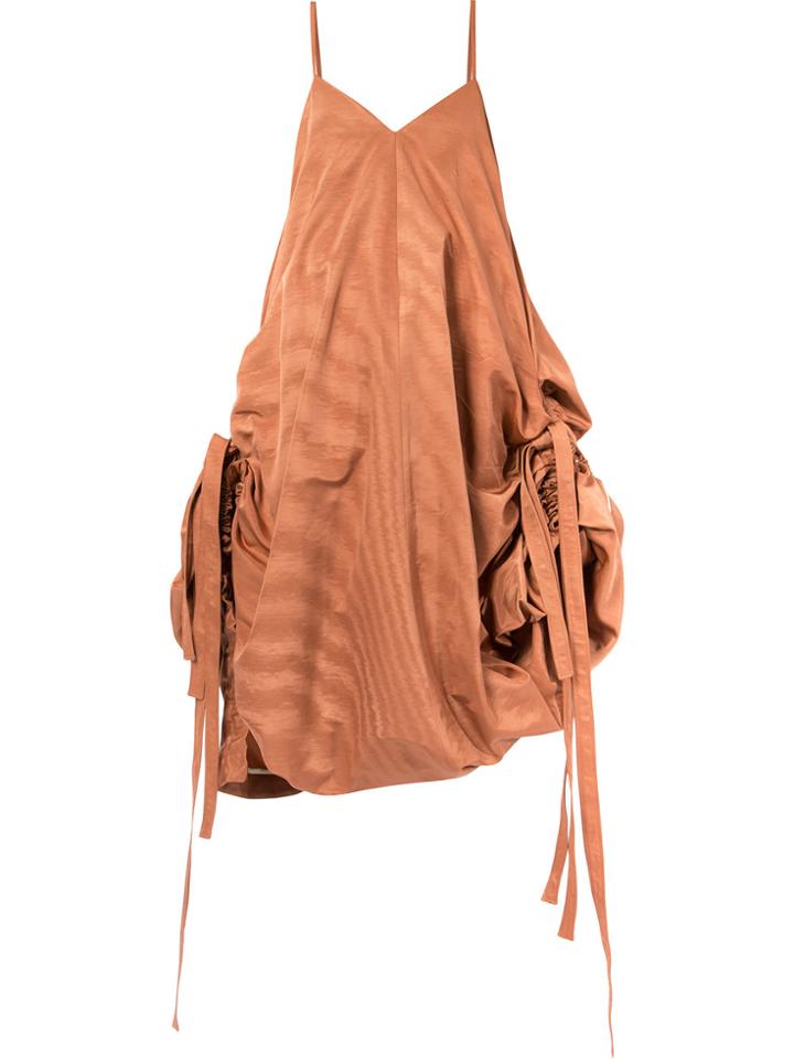 Y / Project Baggy Flared Dress - Brown