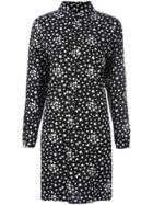 Saint Laurent Star Print Shirt Dress - Black