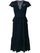 Temperley London Lunar Lace-embroidered Midi Dress - Blue