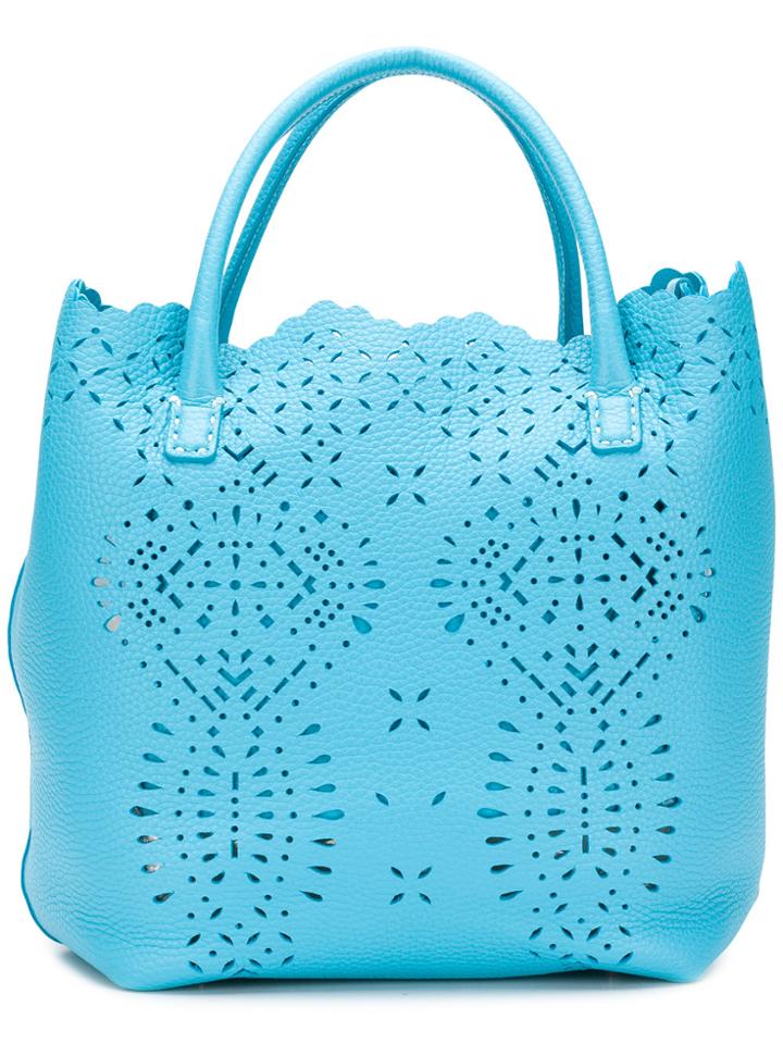 Ermanno Scervino Cutwork Tote Bag - Blue