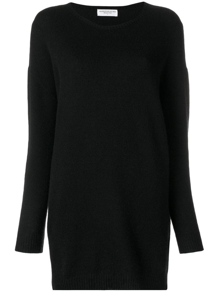 Majestic Filatures Long Line Jumper - Black