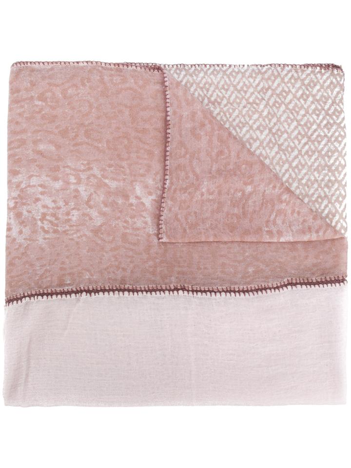 Hemisphere Print Scarf - Pink & Purple