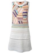 Missoni Fitted Patchwork Dress, Women's, Size: 38, Cotton/rayon/wool/silk