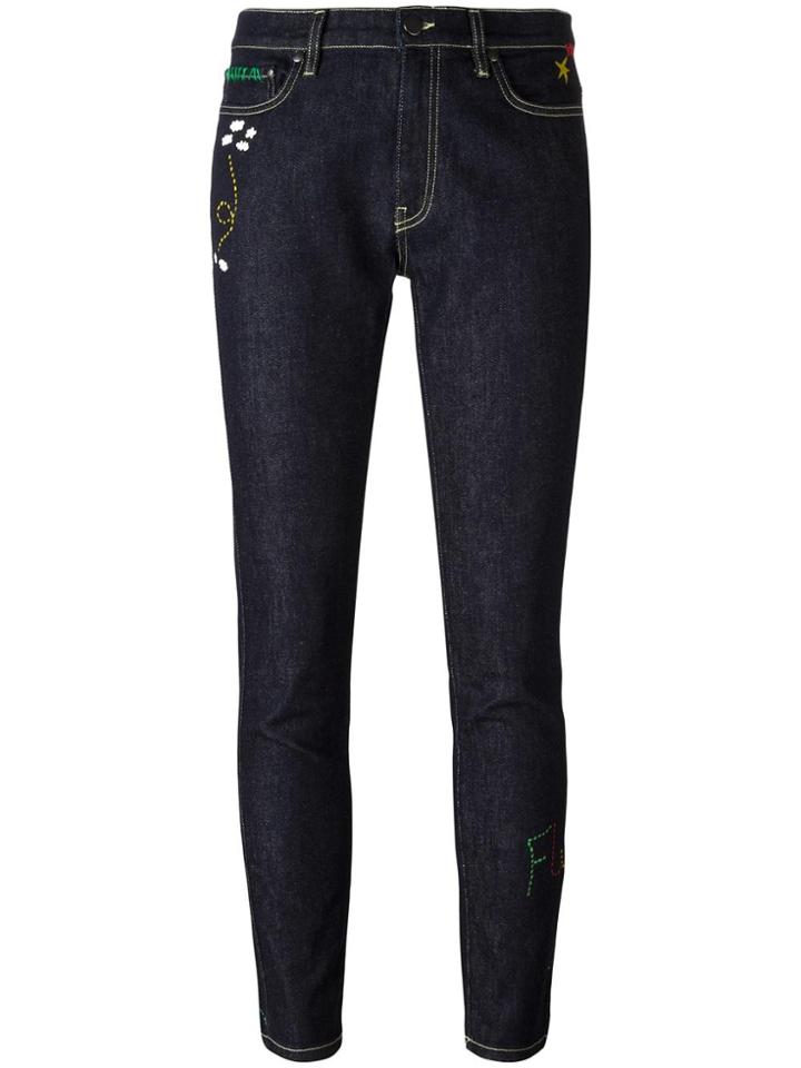 Mira Mikati Embroidered Rocket Skinny Jeans - Blue