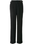 Tom Ford Buckle Detail Trousers - Black
