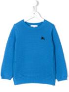 Burberry Kids Waffle Knit Jumper, Boy's, Size: 8 Yrs, Blue