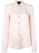 Cavalli Class Stars Print Shirt, Women's, Size: 40, Nude/neutrals, Viscose