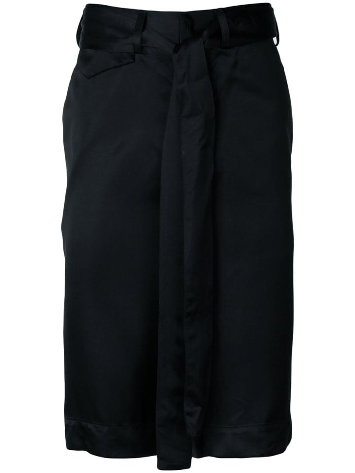 Maison Flaneur Belted Tailored Shorts - Blue