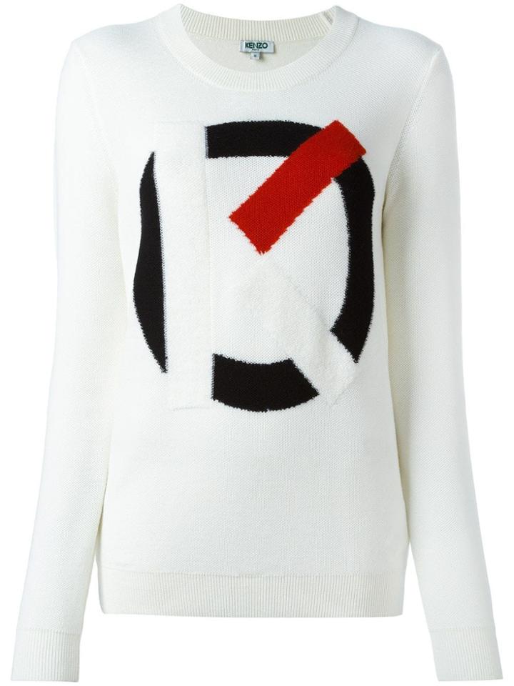 Kenzo K Intarsia Jumper - White