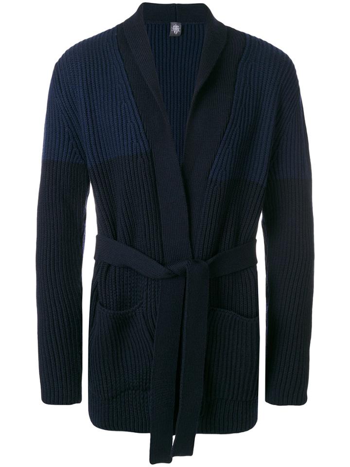 Dsquared2 Bicolour Cardigan With Stripe Bands - Grey