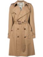 Gucci Cat-embroidered Trench Coat - Nude & Neutrals