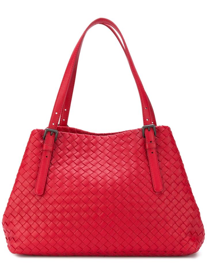 Bottega Veneta Intrecciato Tote - Red
