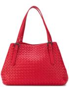 Bottega Veneta Intrecciato Tote - Red