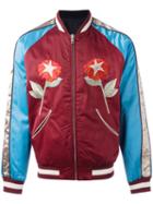 Diesel Embroidered Bomber Jacket, Men's, Size: Medium, Viscose/cotton/polyester/spandex/elastane