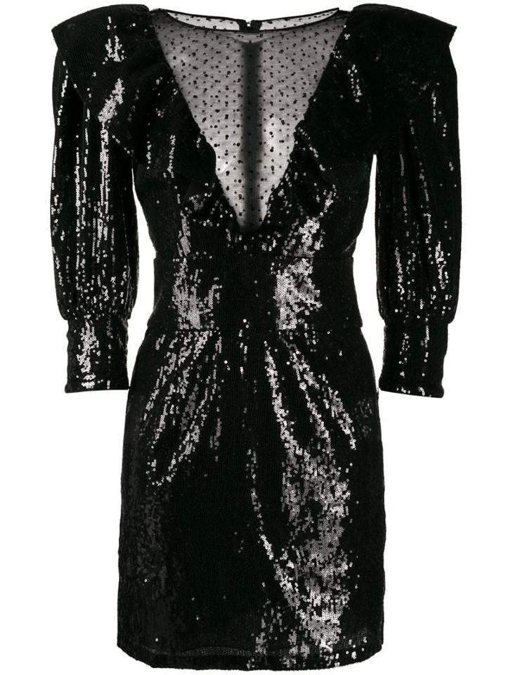 Dundas Sequinned Mini Dress - Black