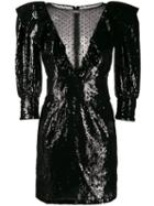 Dundas Sequinned Mini Dress - Black