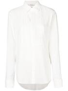 Burberry - Ribbed Panel Shirt - Women - Cotton - L, White, Cotton