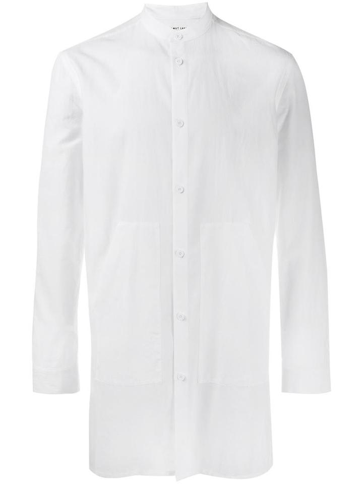 Helmut Lang Mandarin Shirt, Men's, Size: Xl, White, Cotton
