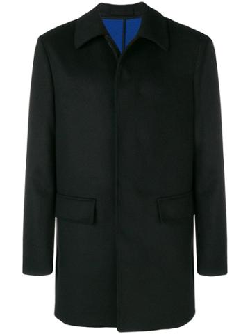 Paolo Pecora Single-breasted Fitted Coat - Black
