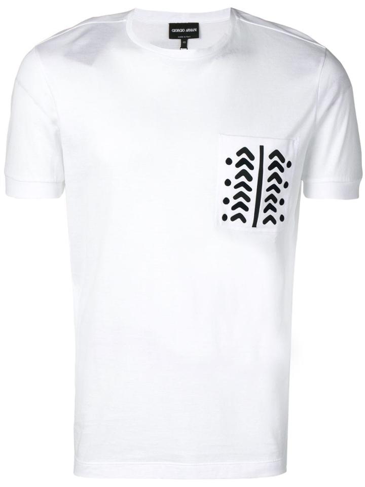 Giorgio Armani Arrows Print T-shirt - White