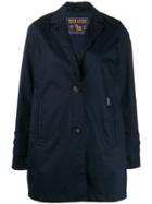 Woolrich Single-breasted Trench Coat - Blue