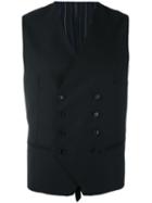 Tagliatore - Classic Tailored Waistcoat - Men - Cupro/virgin Wool - 50, Black, Cupro/virgin Wool