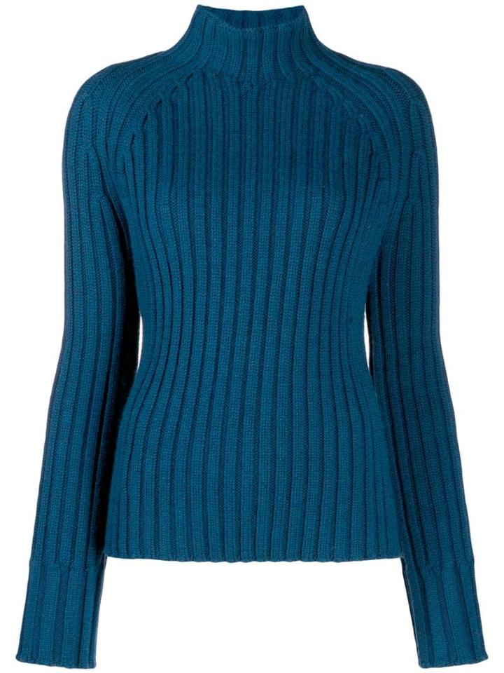 Holland & Holland Ribbed Knit Jumper - Blue