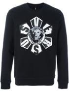Versus Logo Print Sweatshirt, Men's, Size: Xl, Black, Cotton