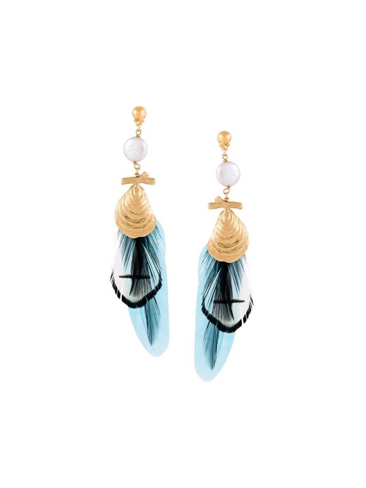 Gas Bijoux 'morea Capri' Feather Earrings