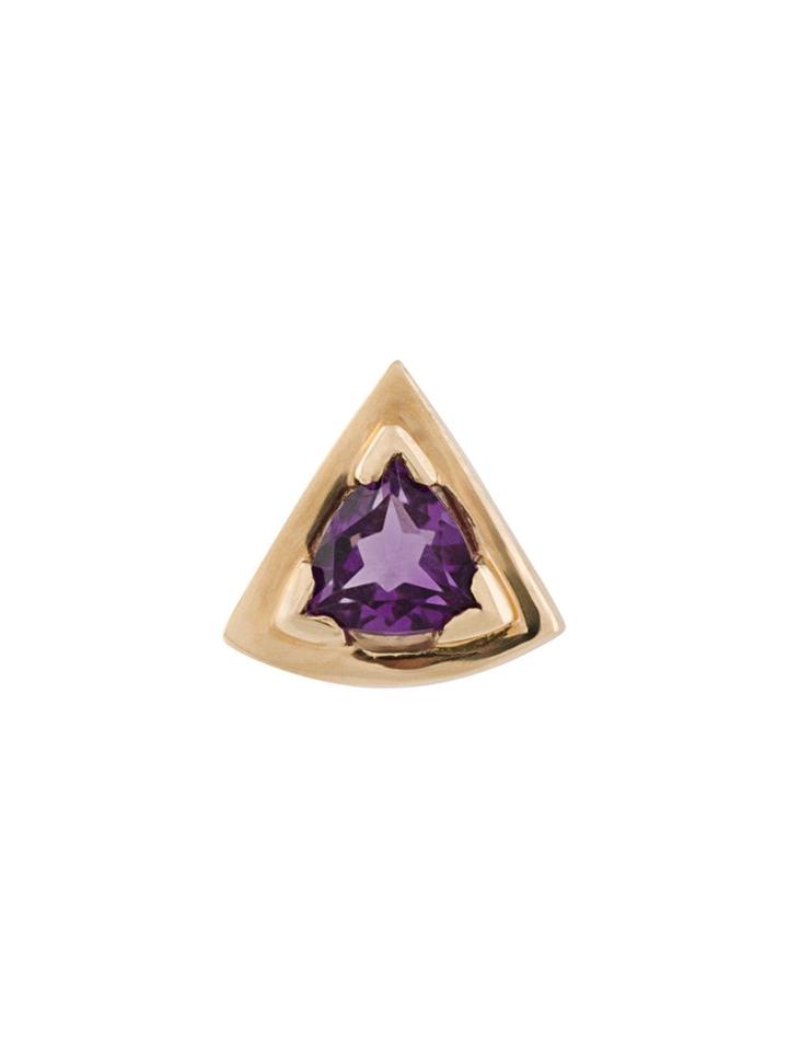 Origin 31 9kt Yellow Gold Amethyst Wedge Stud