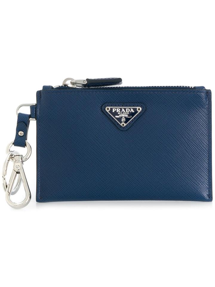 Prada Zip Wallet - Blue