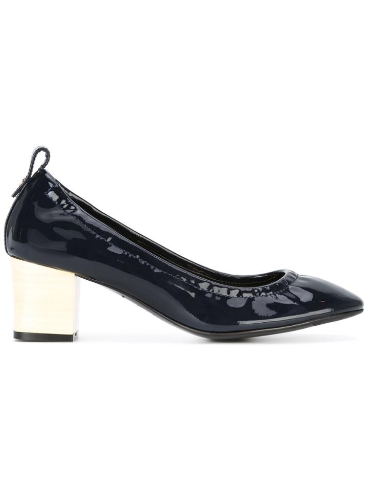 Lanvin Block Heel Ballerina Pumps - Blue