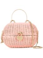 Chanel Vintage Round Basket Crossbody Bag, Women's, Pink/purple