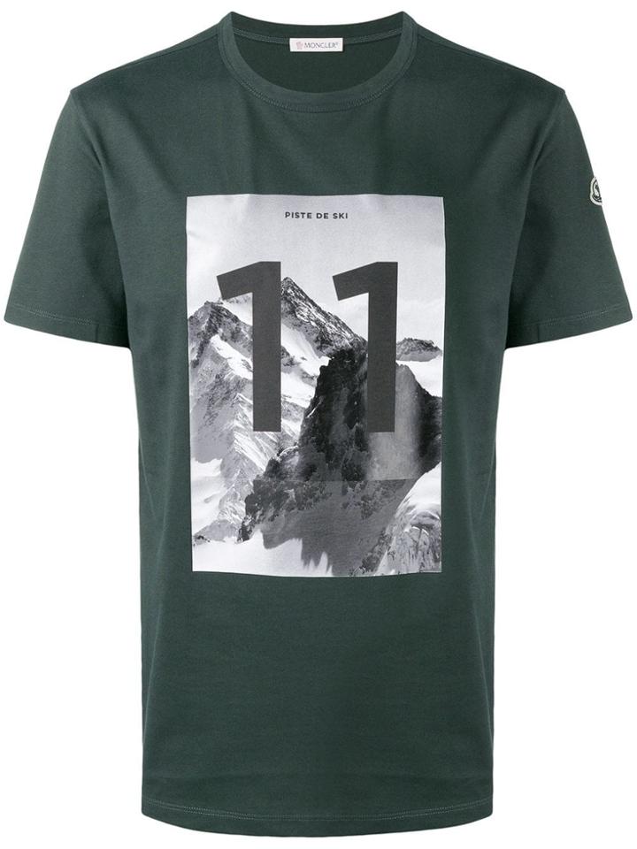 Moncler 11 Graphic Print T-shirt - Green