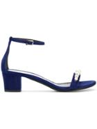 Lanvin Pearl Embellished Sandals - Blue