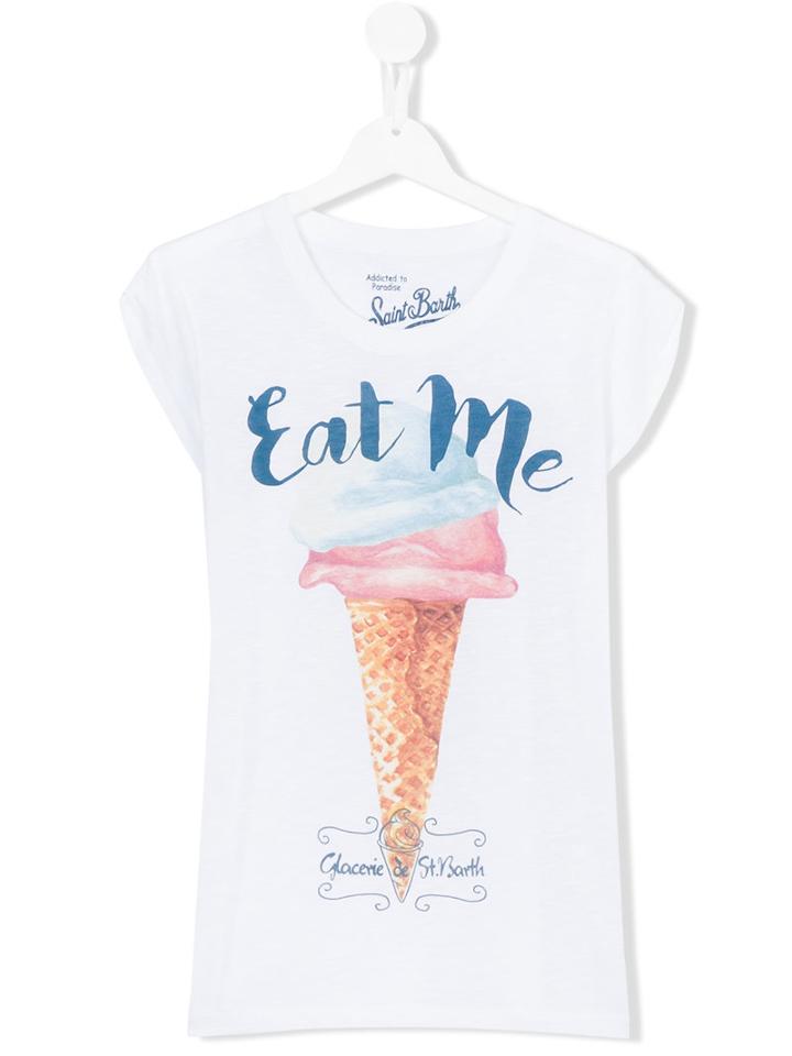 Mc2 Saint Barth Kids - Teen Amelie Ice Cream T-shirt - Kids - Cotton - 14 Yrs, Girl's, White