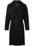 Hevo Belted Coat - Black