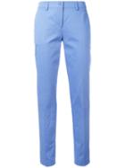 Etro Slim-fit Trousers, Women's, Size: 46, Blue, Cotton/spandex/elastane