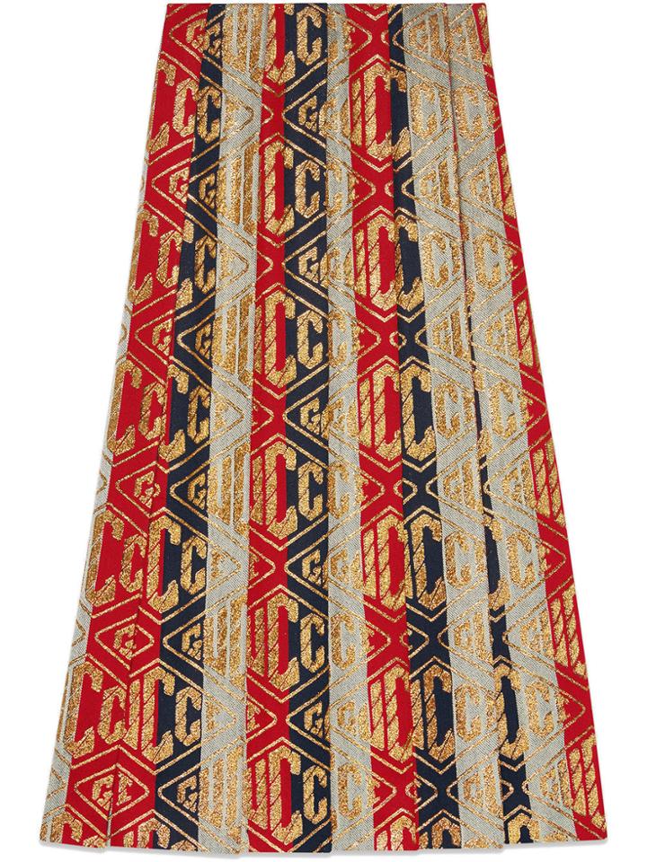 Gucci Lurex Gucci Game Wool Skirt - Multicolour