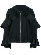Almaz Ruffled Bomber Jacket - Black