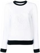 Versus Contrast Trim Logo Sweater - White